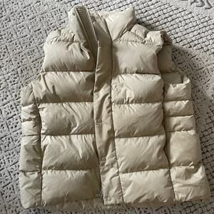 New men’s Lululemon wunder puff vest goose down trench tan taupe size XL